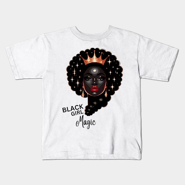 Black Girl Magic Kids T-Shirt by Graceful Designs